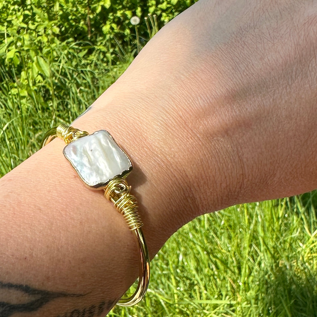 Baroque Pearl Bangle