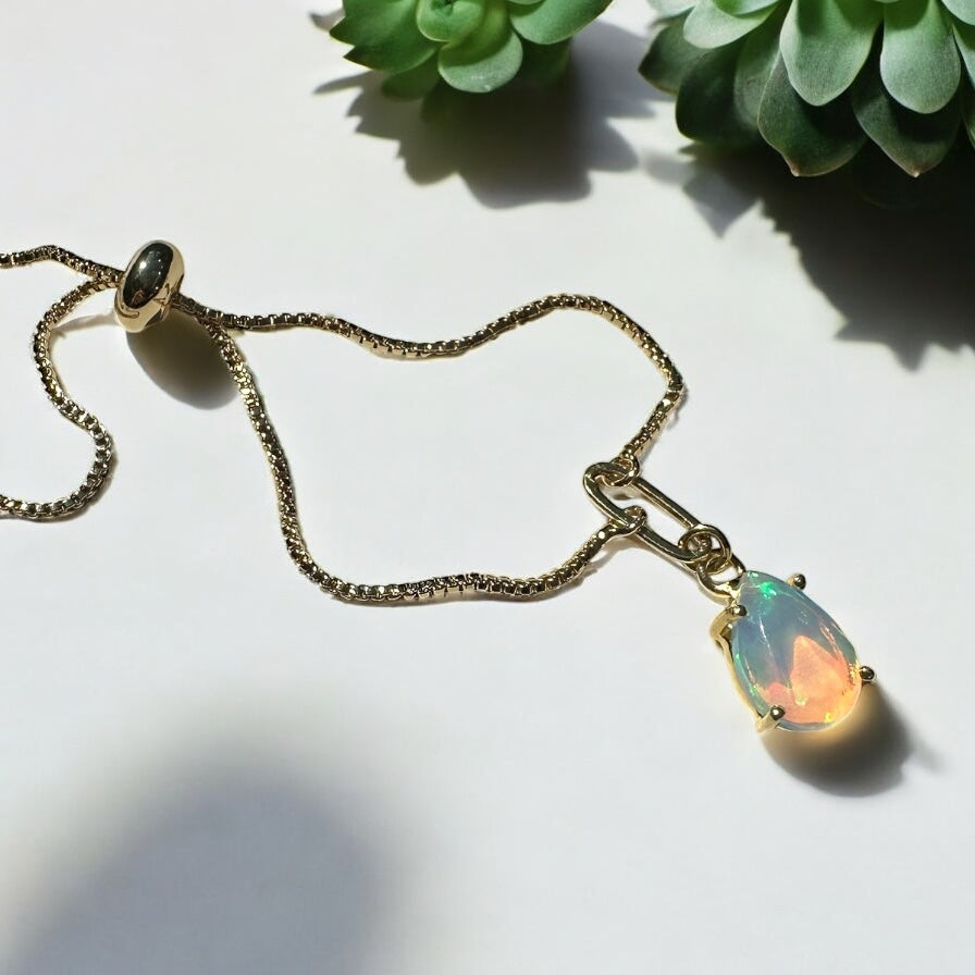 Opal Whisper Drop Bracelet