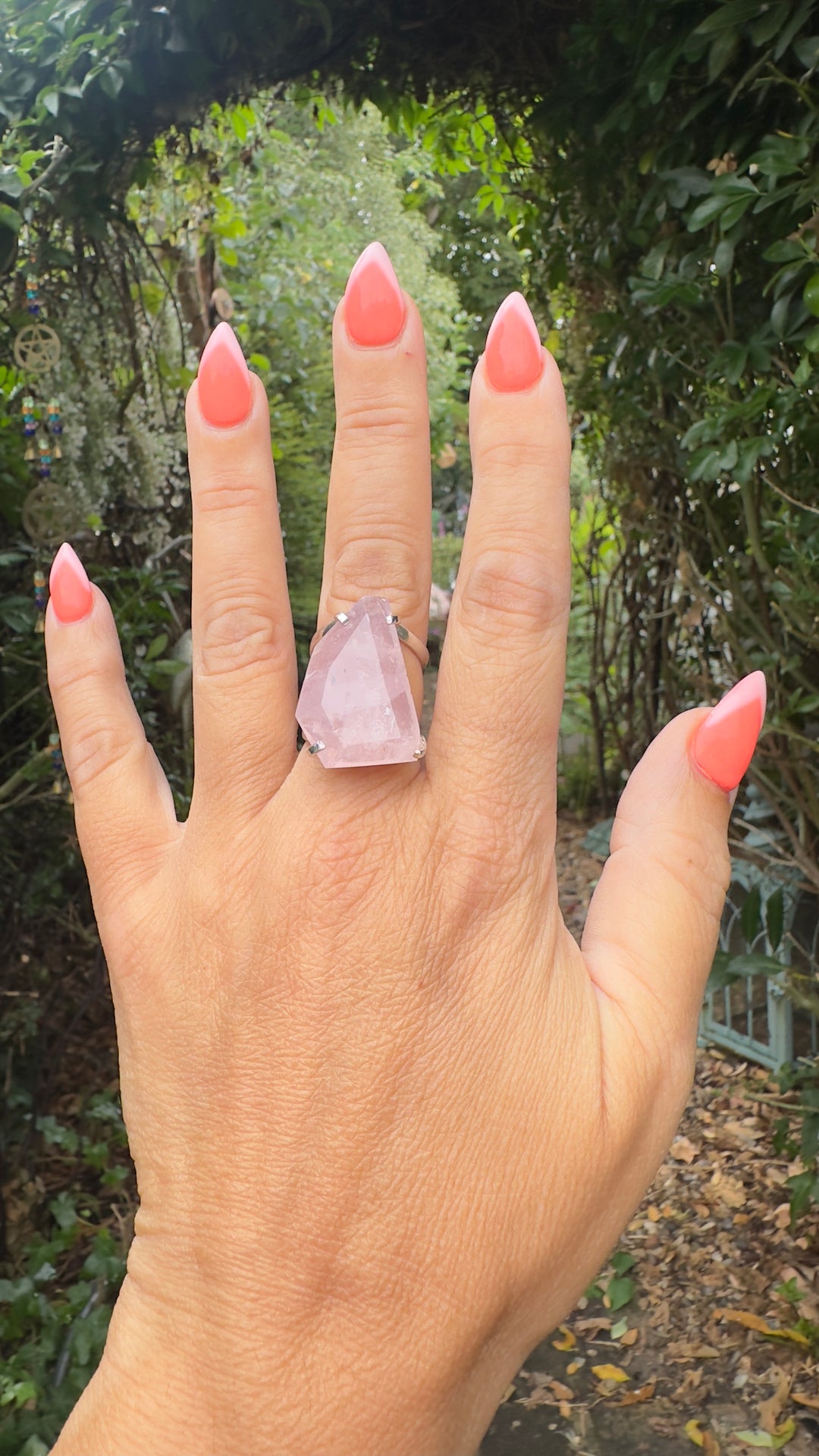 Amazonian Brazilian Silver Natural Crystal Rings