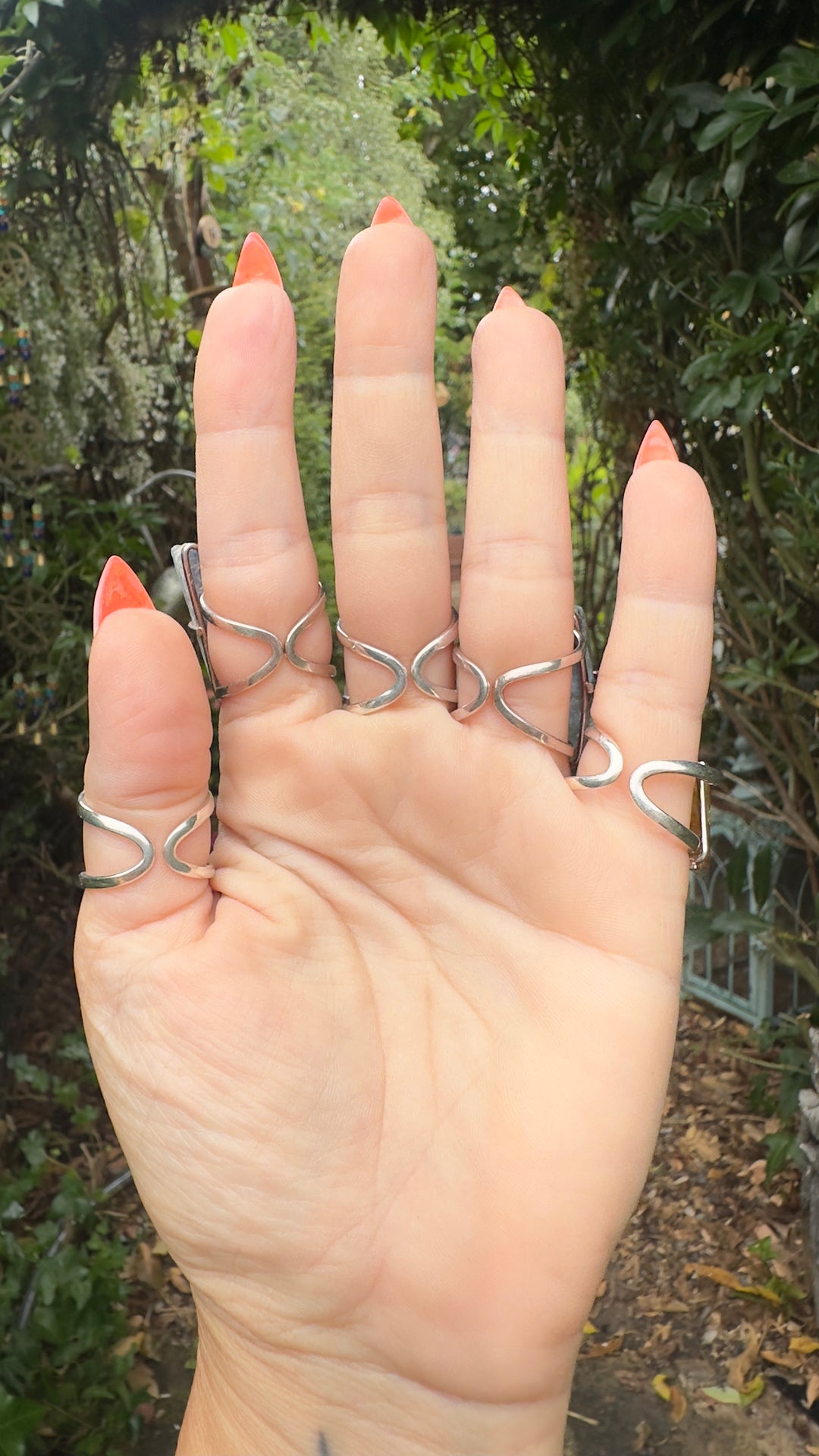 Amazonian Brazilian Silver Natural Crystal Rings