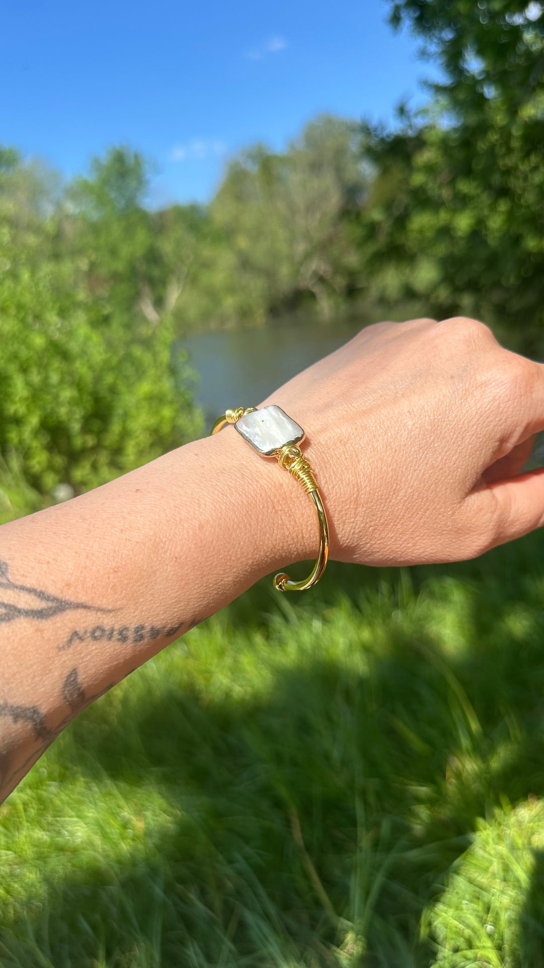 Baroque Pearl Bangle