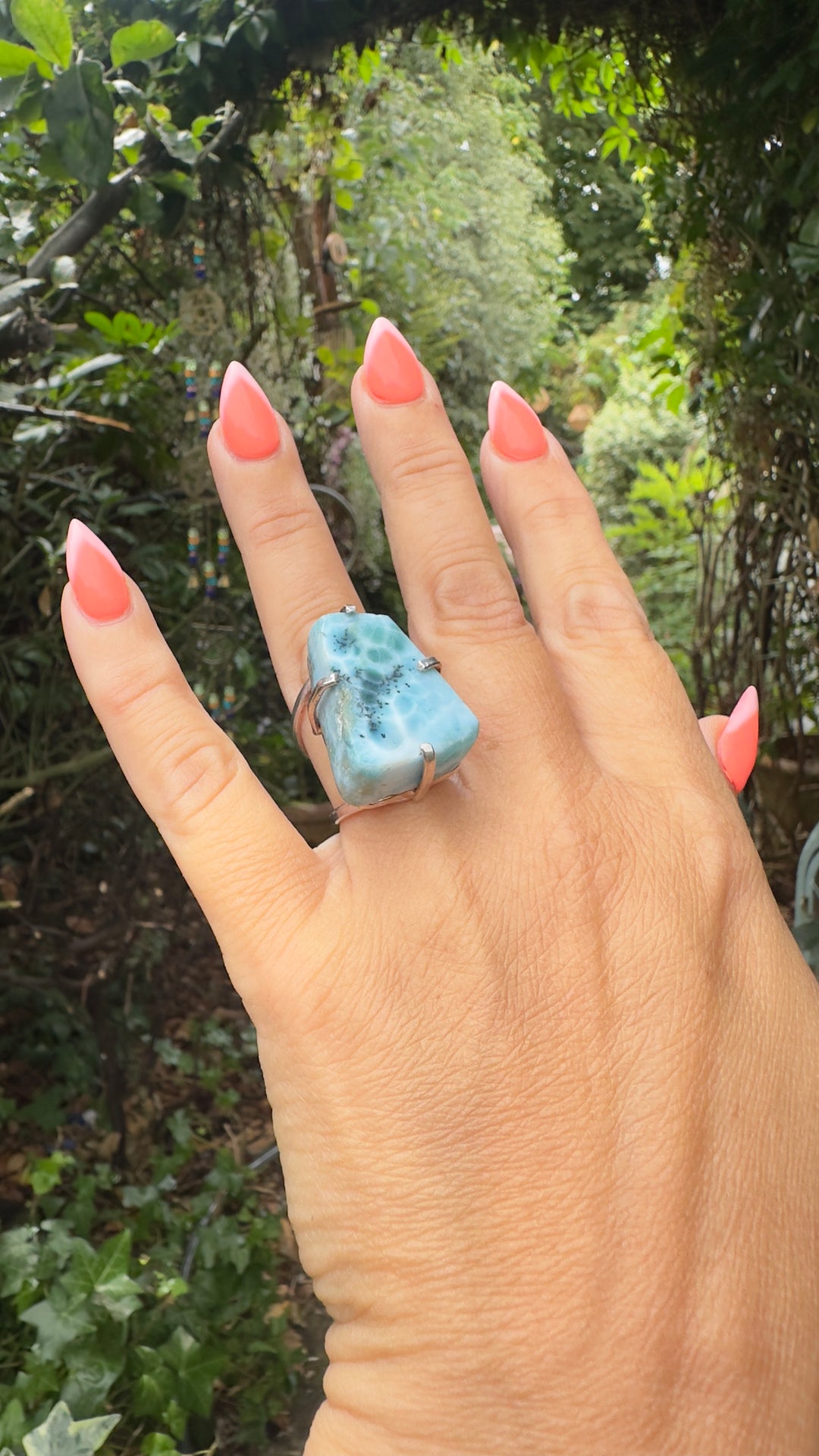 Amazonian Brazilian Silver Natural Crystal Rings