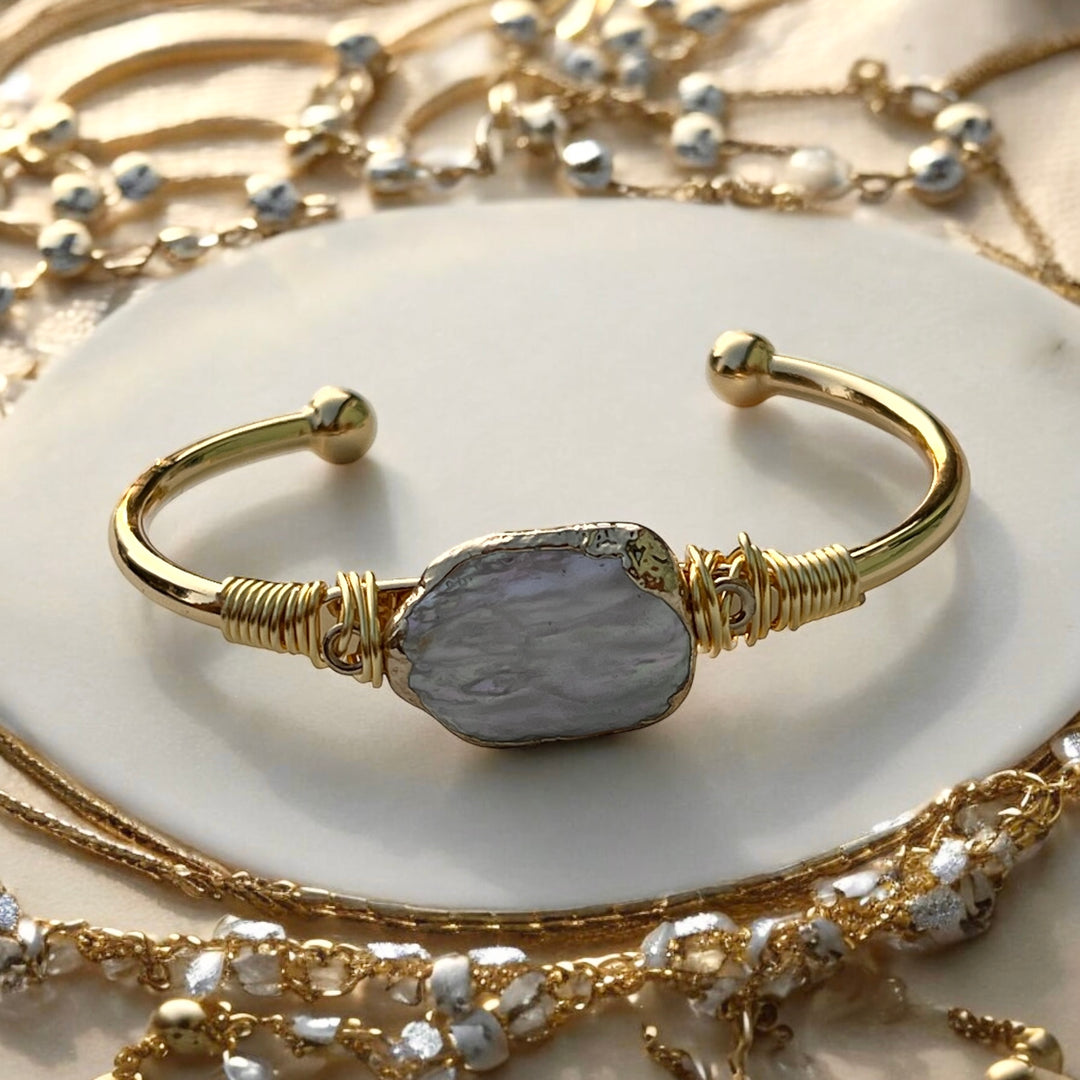 Baroque Pearl Bangle