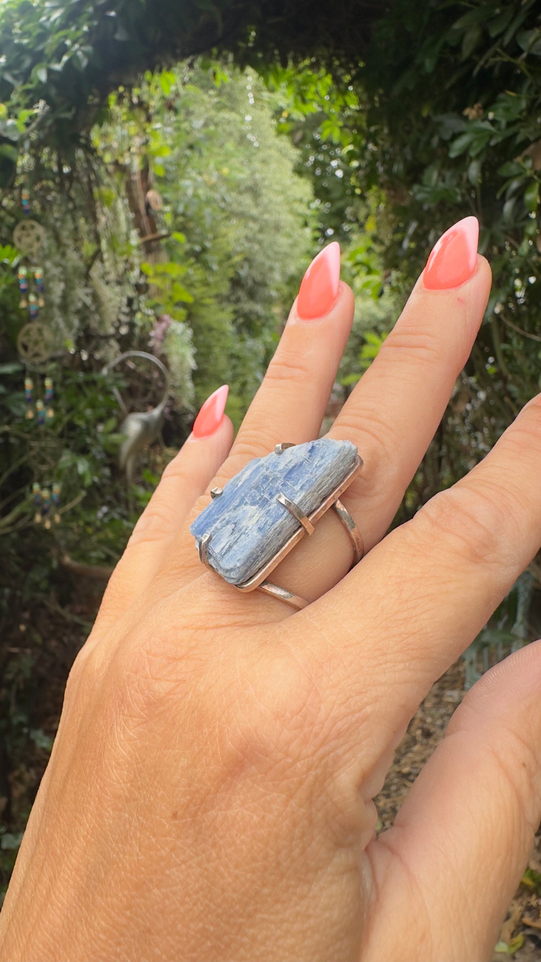 Amazonian Brazilian Silver Natural Crystal Rings