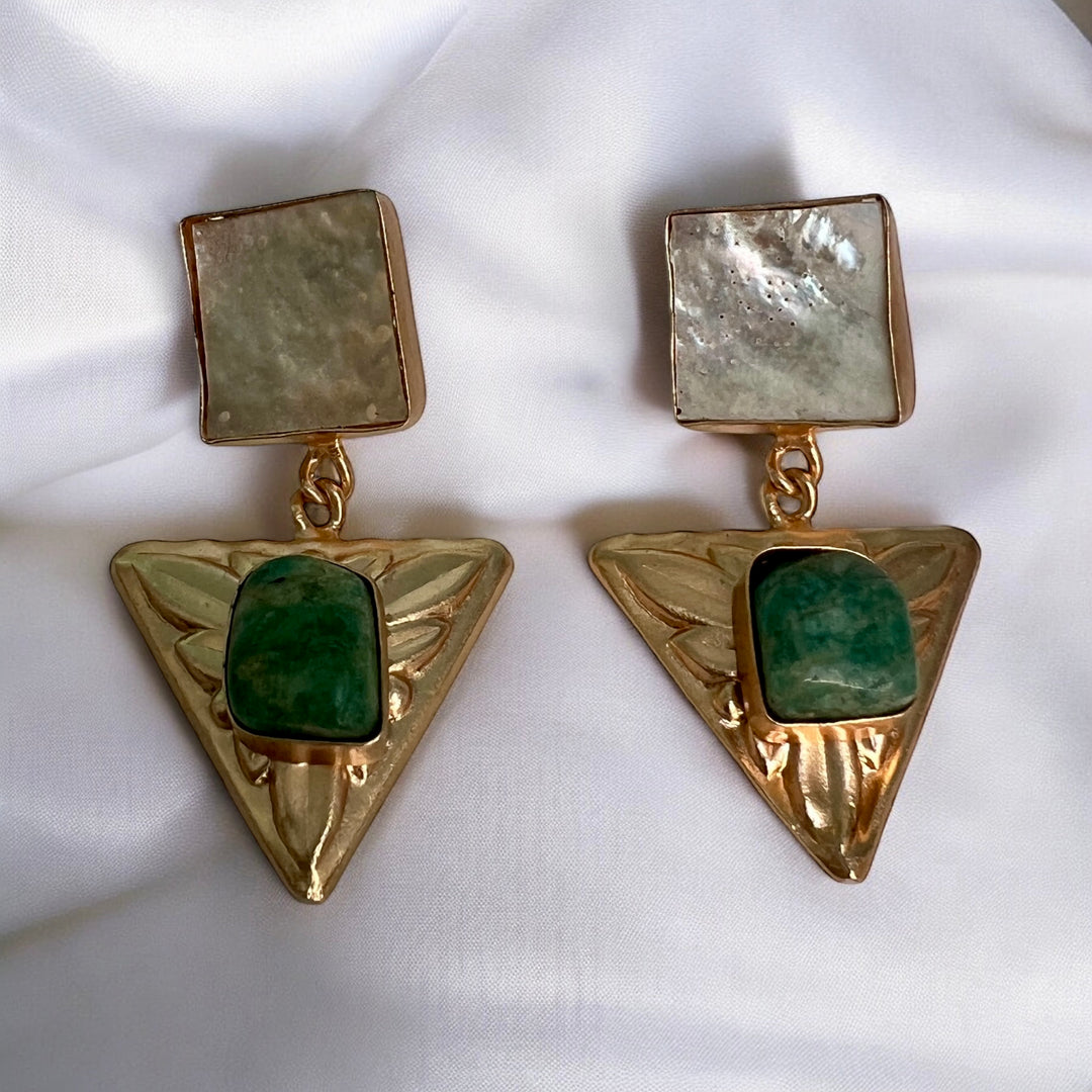 Pyramidia Amazonite Earrings