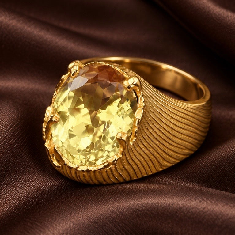 The Gilded Desert Citrine Ring