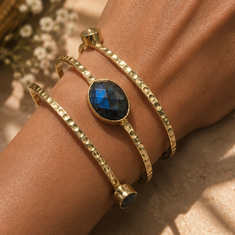 Labradorite Trinity Light Bangle