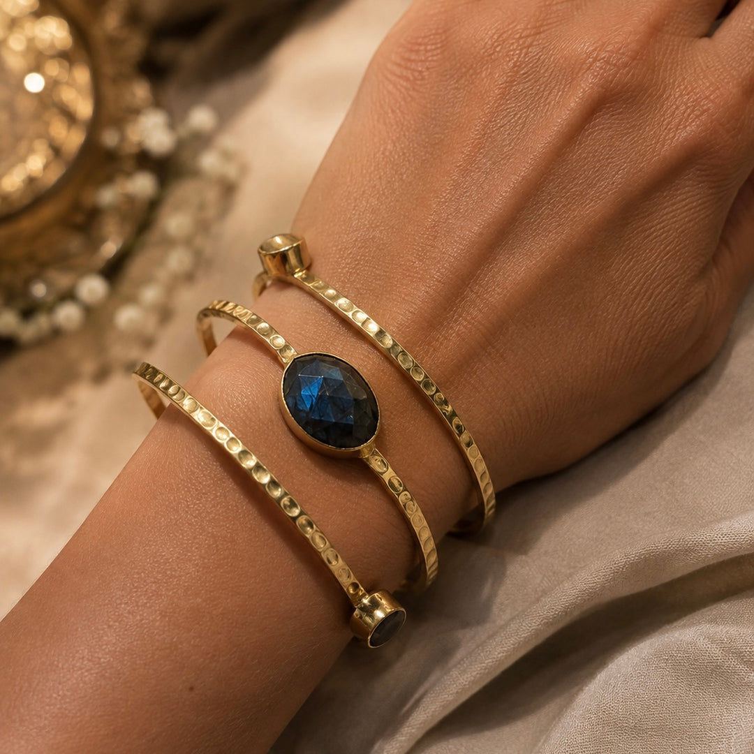 Labradorite Trinity Light Bangle