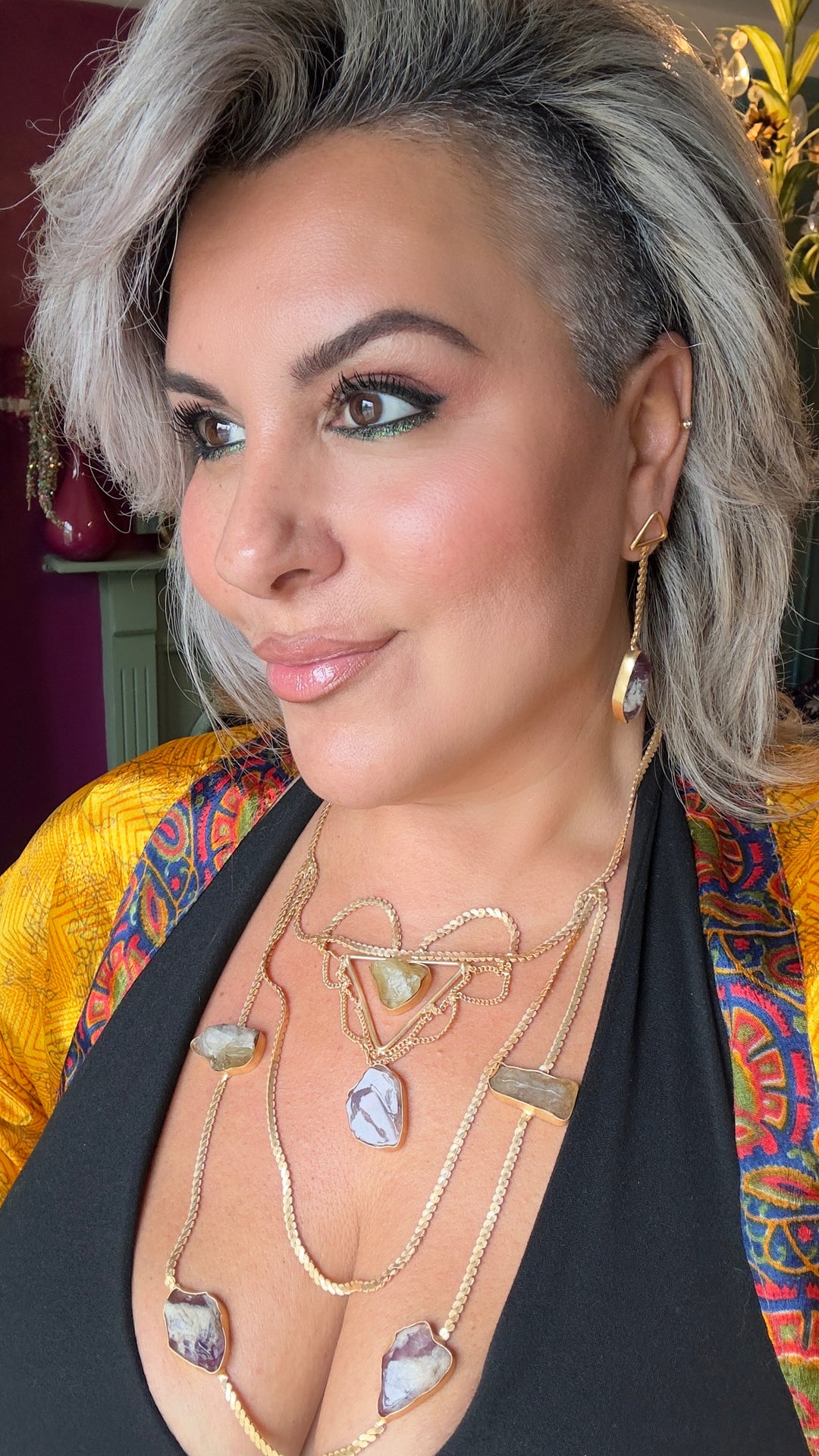 The Empress Prasiolite And Amethyst Necklace Set