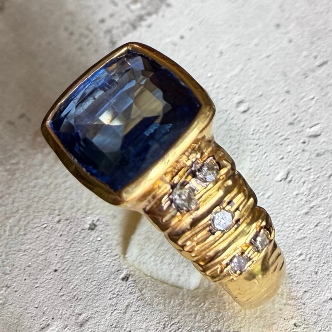 The One-of-a-Kind Blue Sapphire Ring – Sterling Silver or 18K Gold Plated Statement Piece