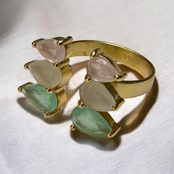 The Portal Topaz And Rose Quartz Ring