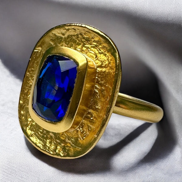 Queen of the Ancients Blue Sapphire Ring