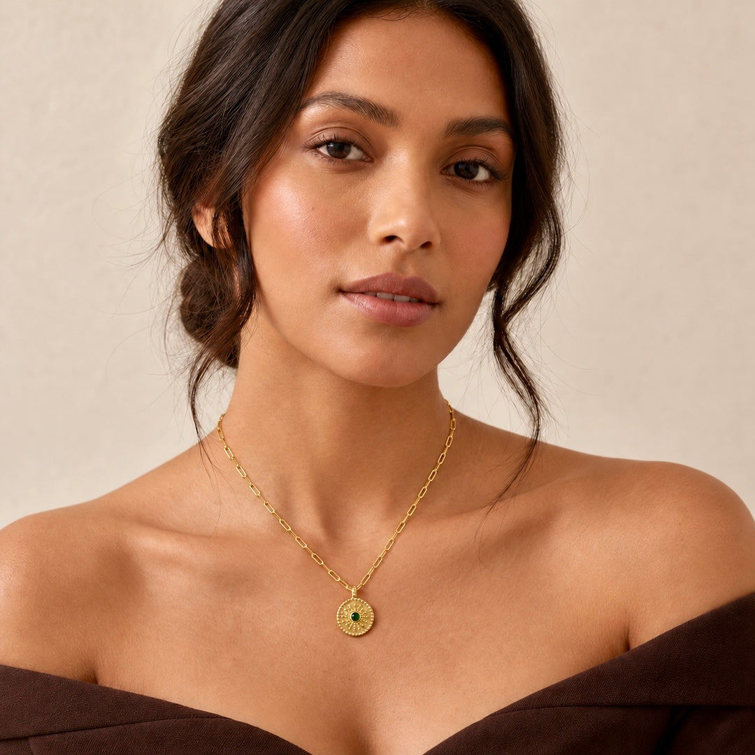 Emerald Sovereign Pendant Necklace