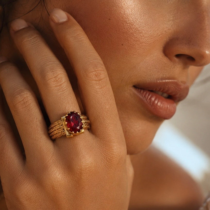 Ruby Woven Sovereign Ring