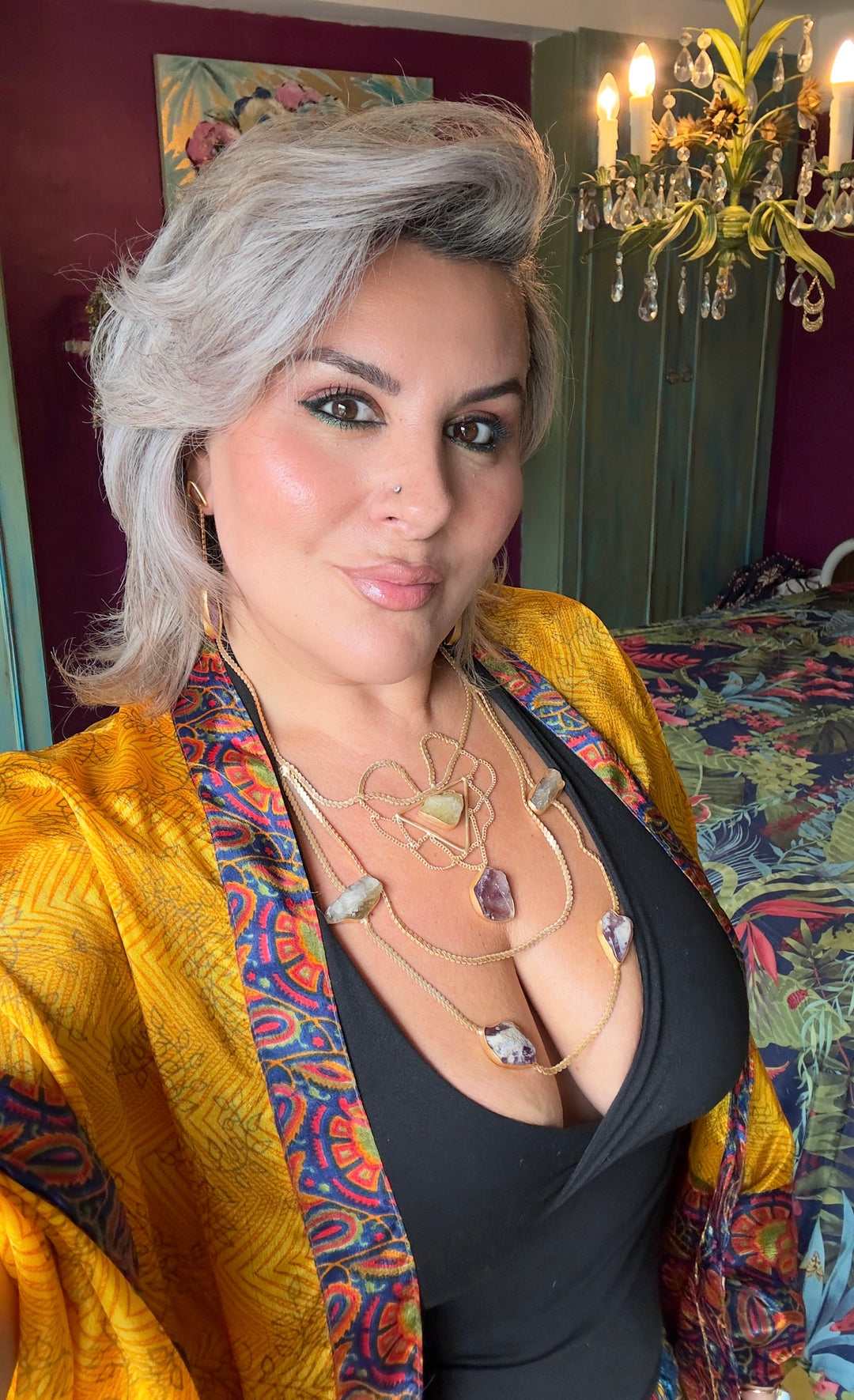 The Empress Prasiolite And Amethyst Necklace Set