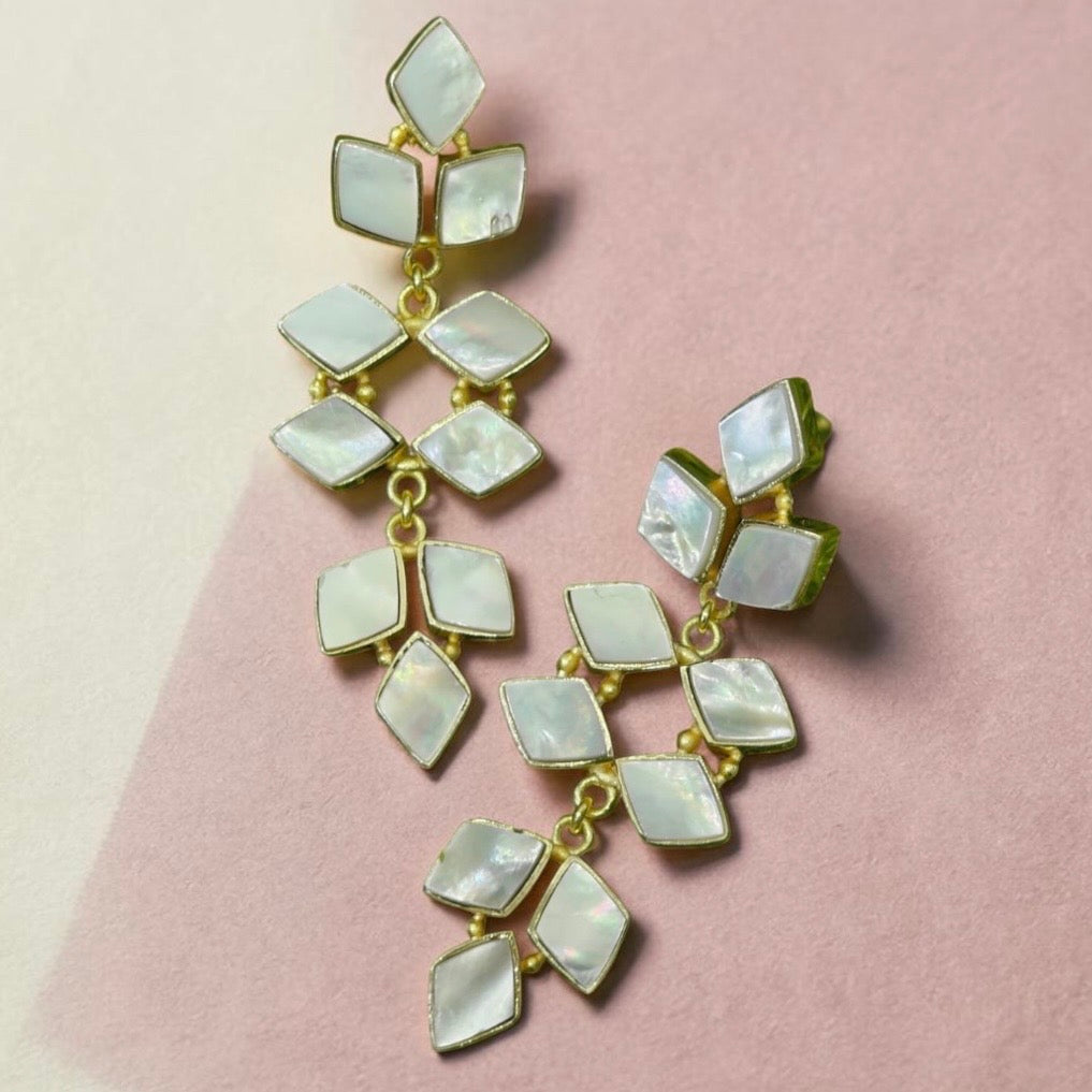 Luna Pearl Cascade Earrings