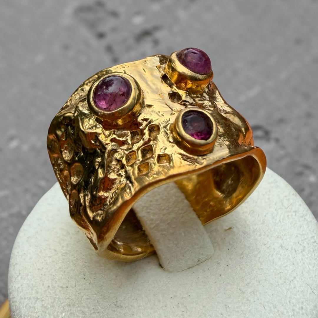 The Byzantine Relic Ruby Trinity Ring