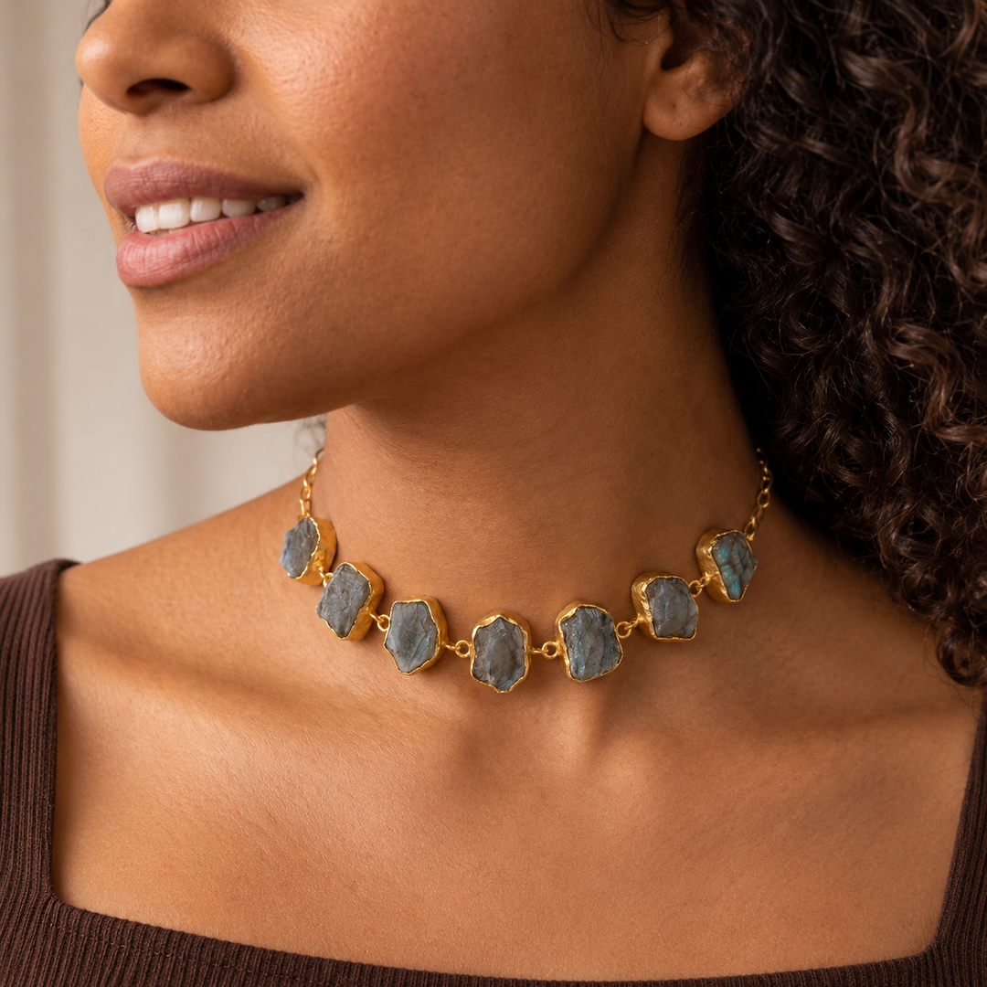 Seven-Stone Labradorite Choker
