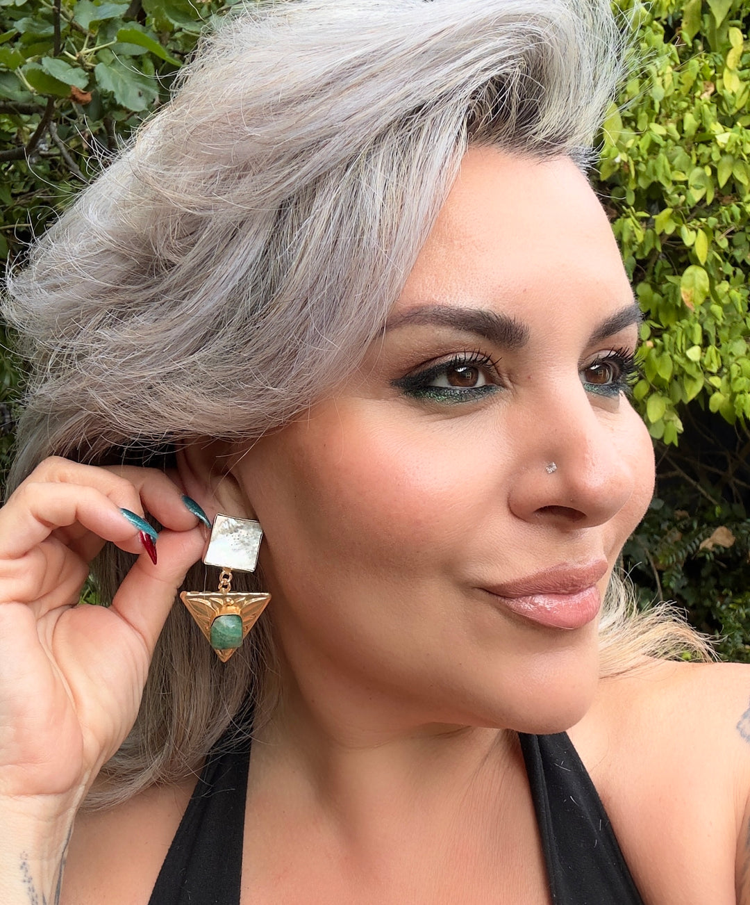 Pyramidia Amazonite Earrings