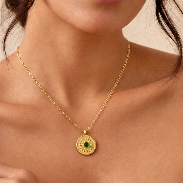 Emerald Sovereign Pendant Necklace