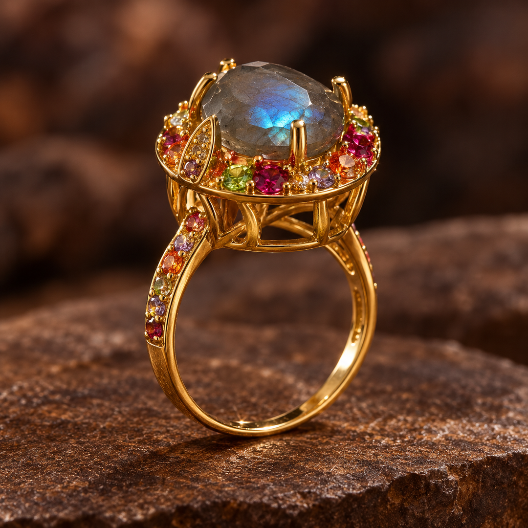 Treasure Box Labradorite Ring