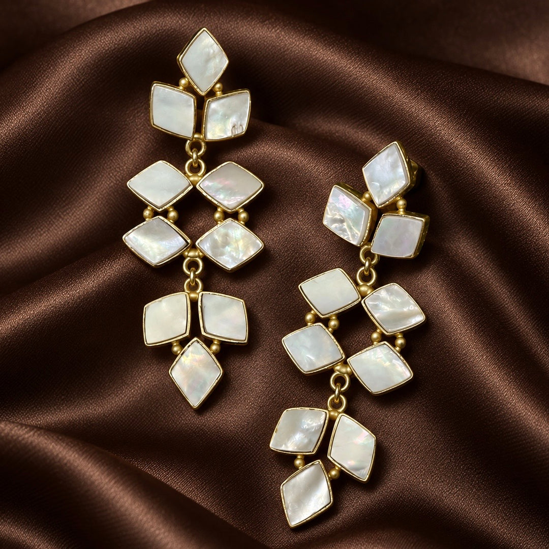 Luna Pearl Cascade Earrings