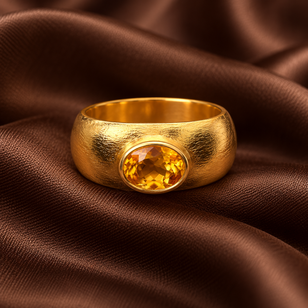 Citrine Sunlit Sovereign Ring