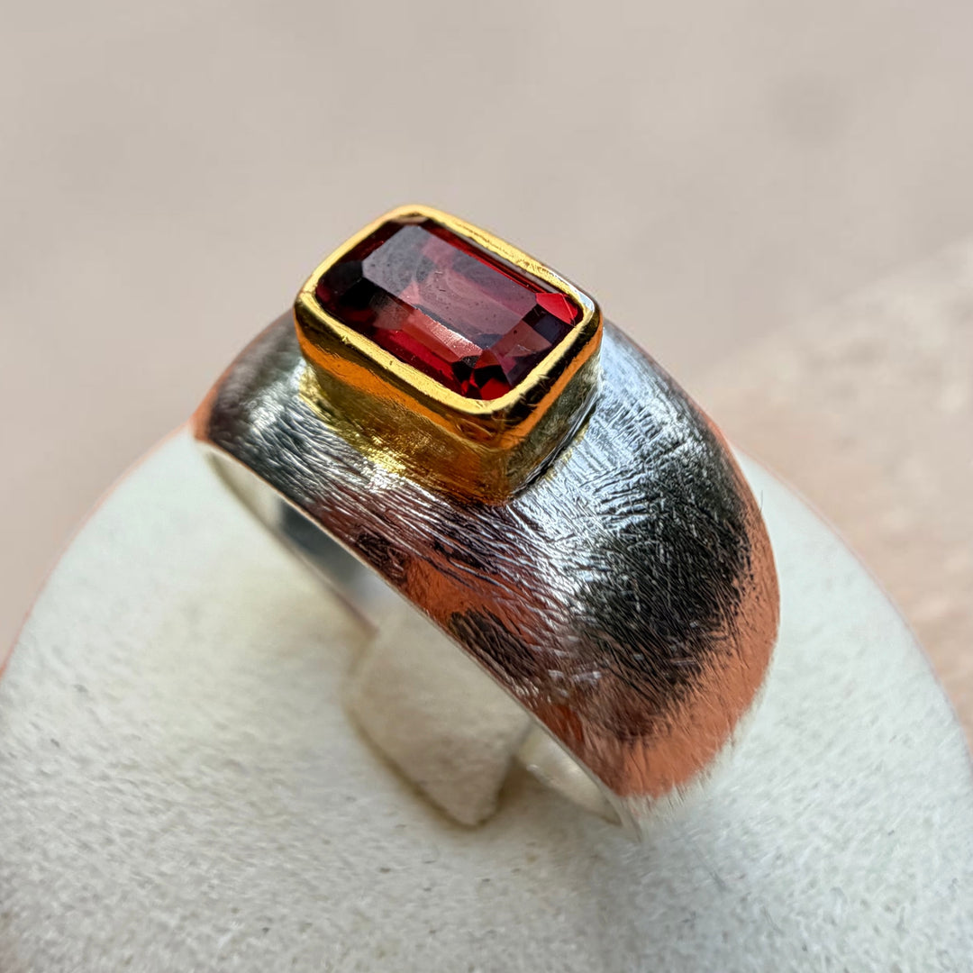 Crimson Garnet Sovereign Ring