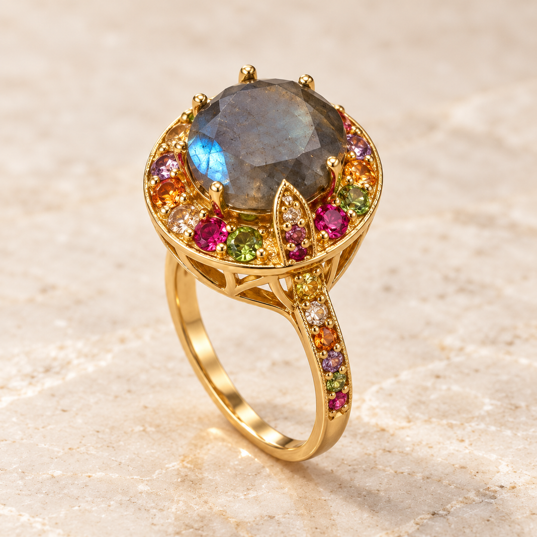 Treasure Box Labradorite Ring