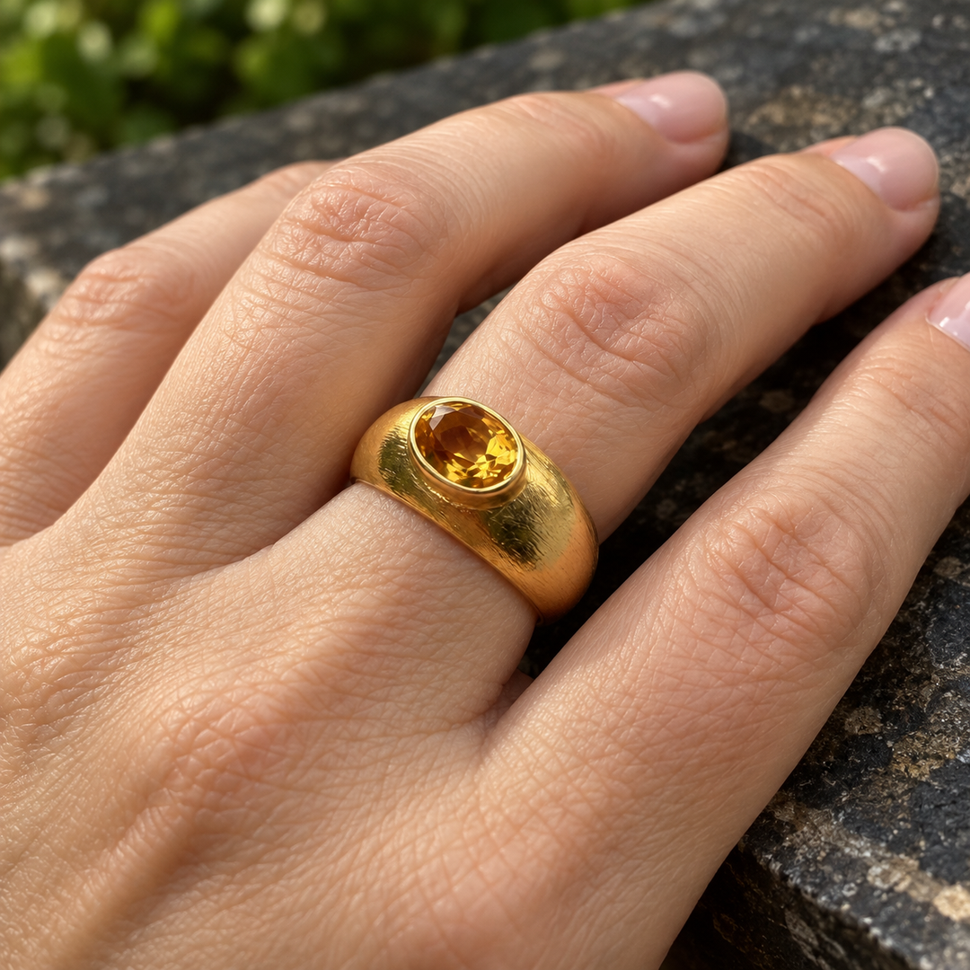 Citrine Sunlit Sovereign Ring