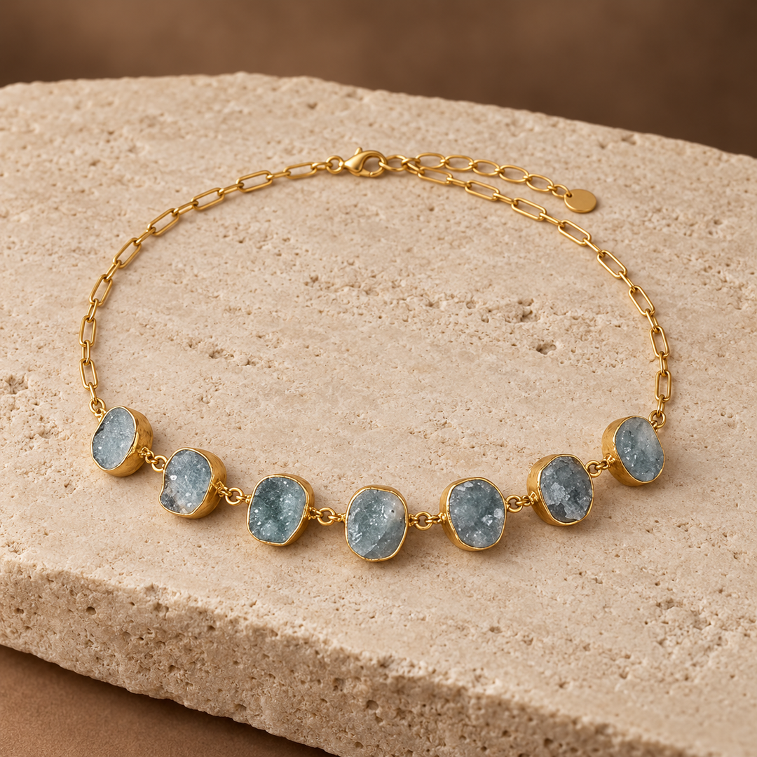 Seven-Stone Aquamarine Choker