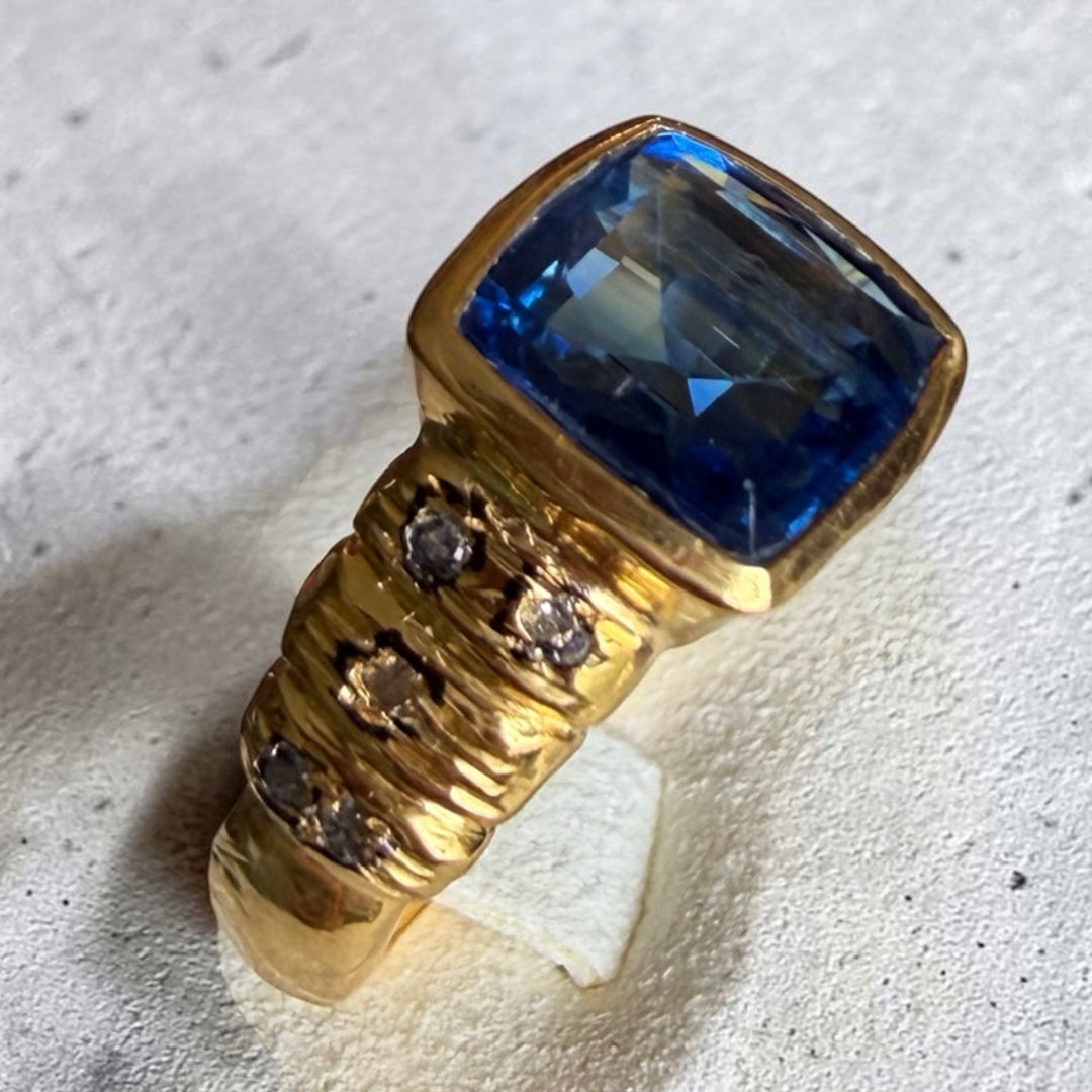 The One-of-a-Kind Blue Sapphire Ring – Sterling Silver or 18K Gold Plated Statement Piece