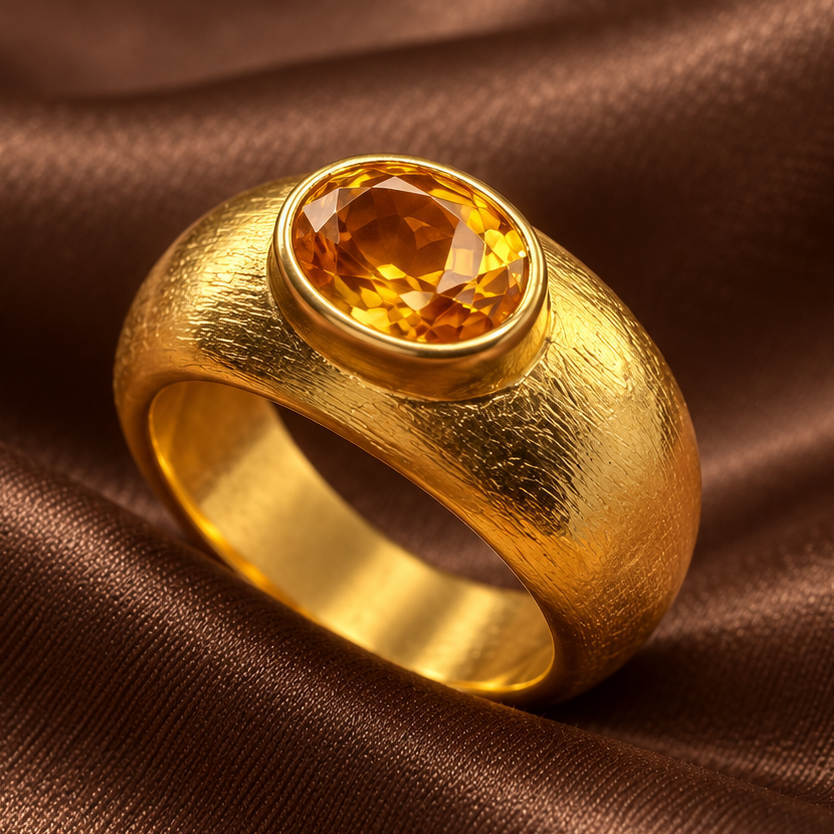 Citrine Sunlit Sovereign Ring