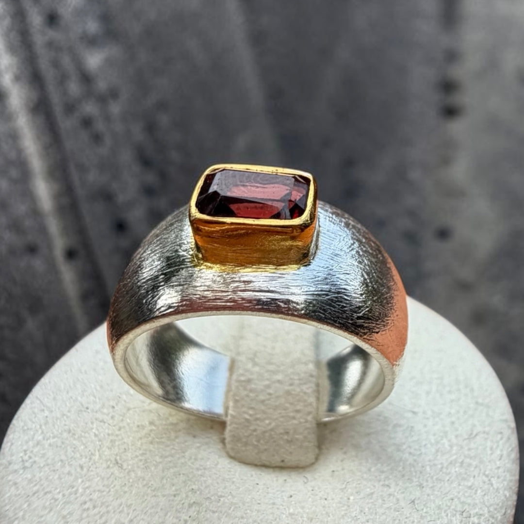 Crimson Garnet Sovereign Ring