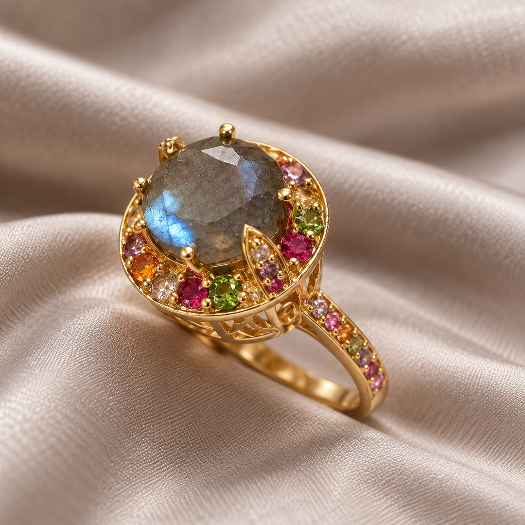 Treasure Box Labradorite Ring