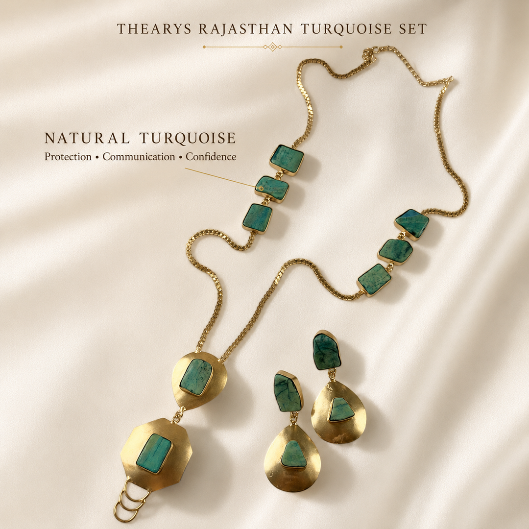Thearys Rajasthan Turquoise Necklace Set