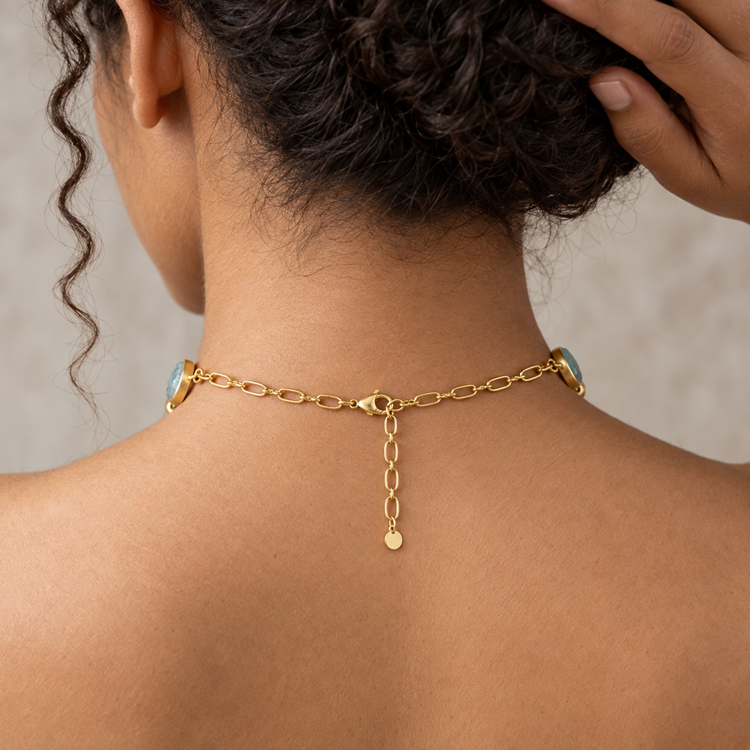 Seven-Stone Aquamarine Choker