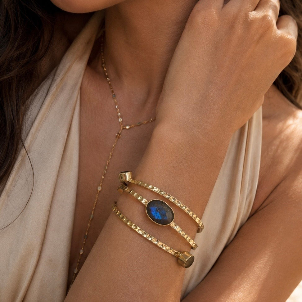 Labradorite Trinity Light Bangle