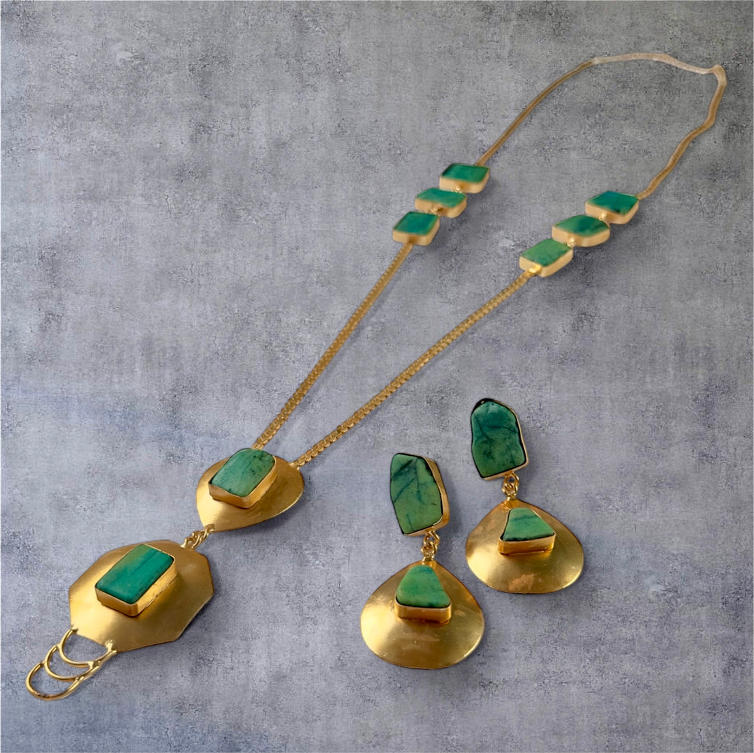 Thearys Rajasthan Turquoise Necklace Set