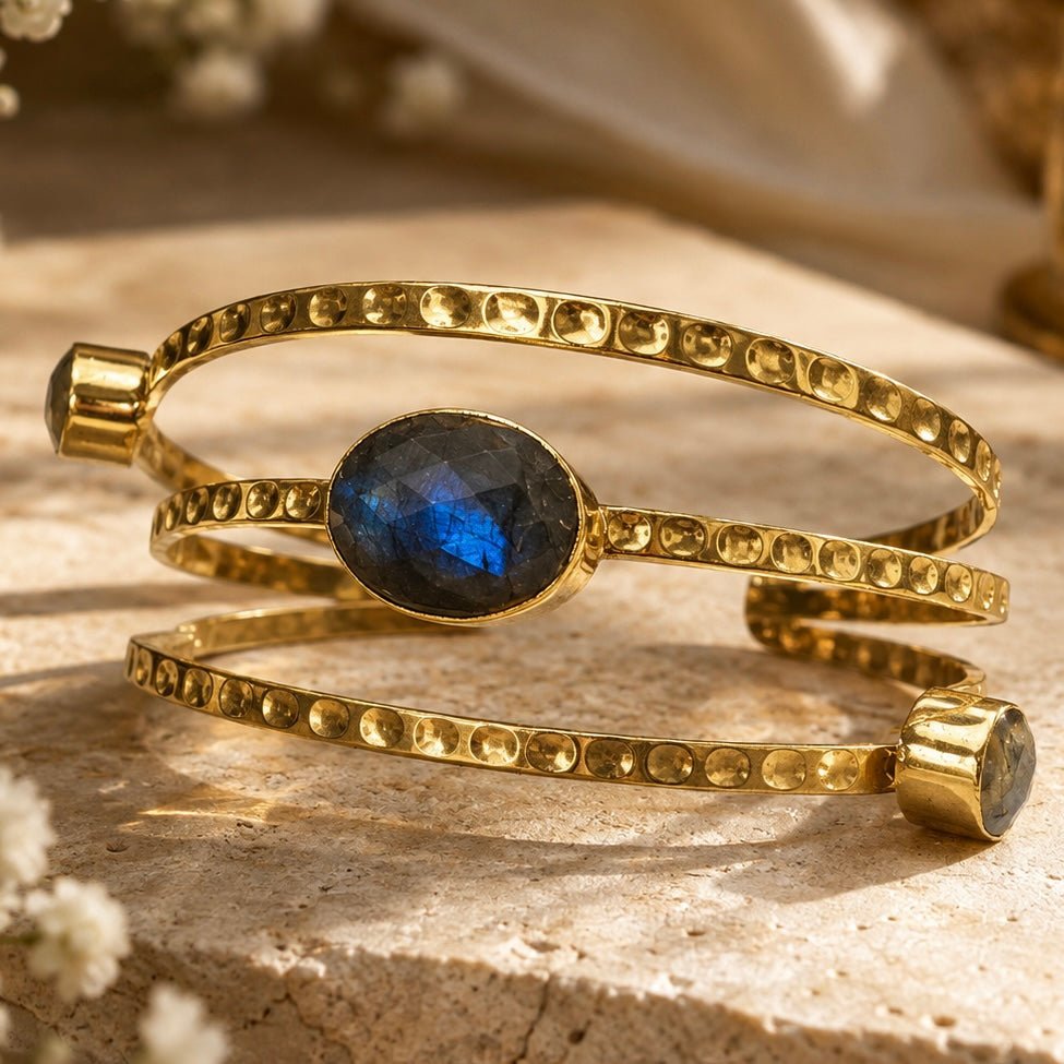 Labradorite Trinity Light Bangle