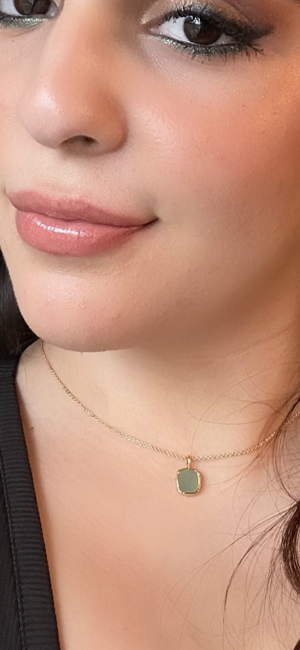Zarif Gold Jade Necklace