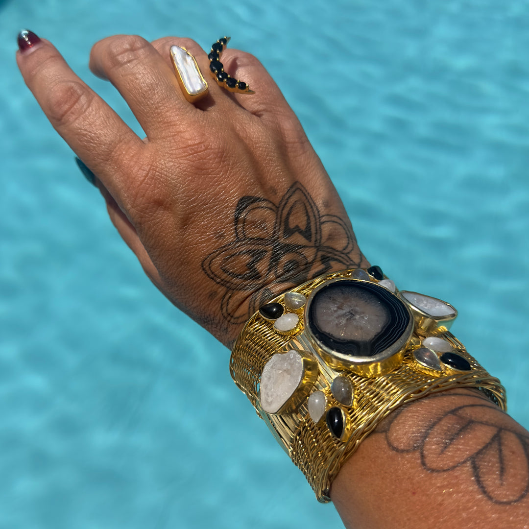 Obsidian Shield Bangle