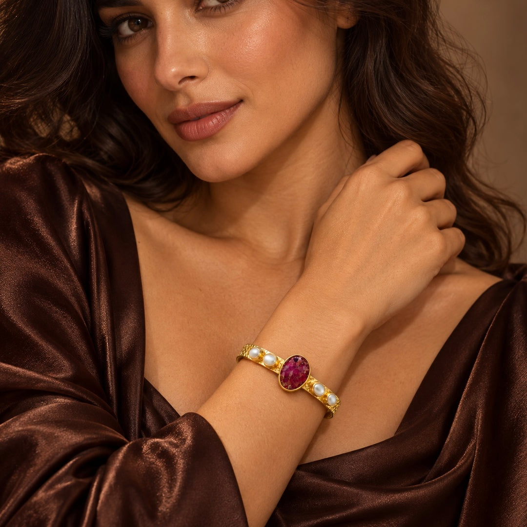 Ruby Horizon Bangle