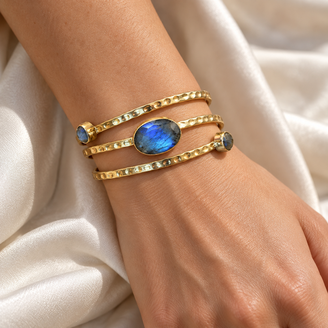 Labradorite Trinity Light Bangle