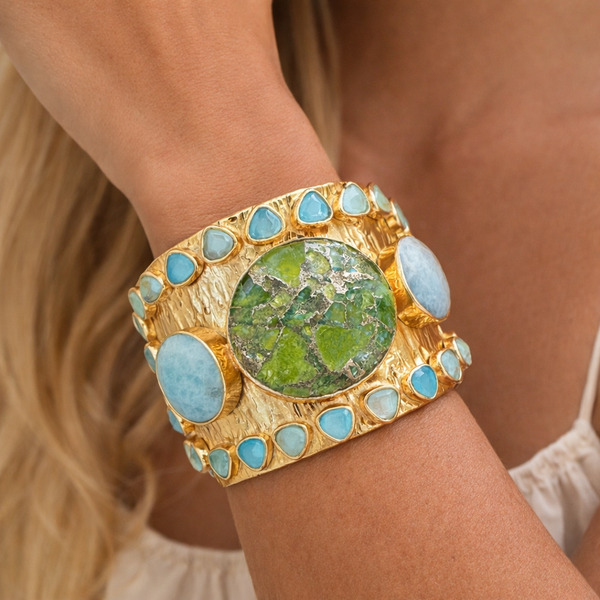 Peridot Mojave Heart Wisdom Bangle