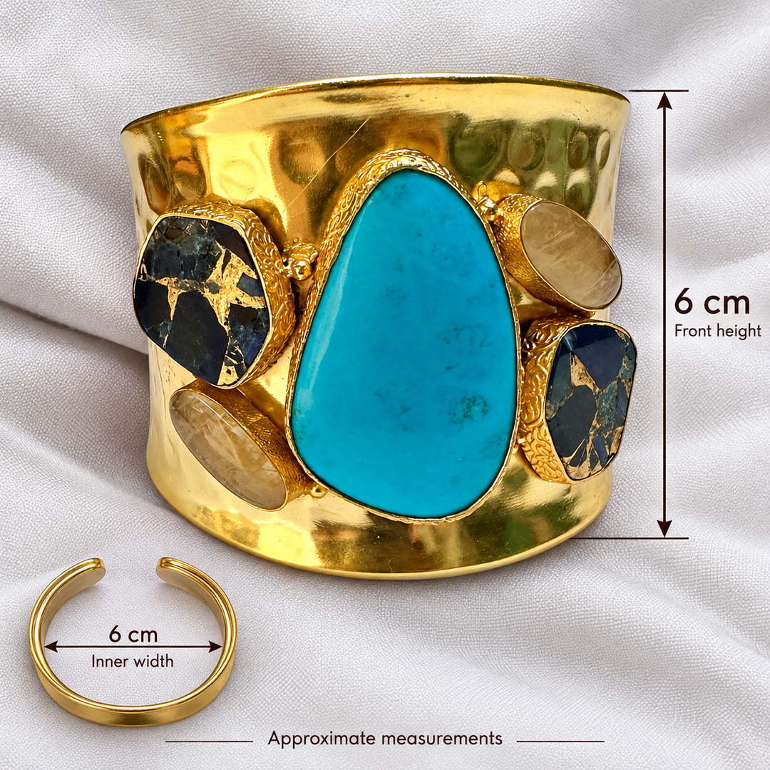 Golden Oasis Turquoise Cuff