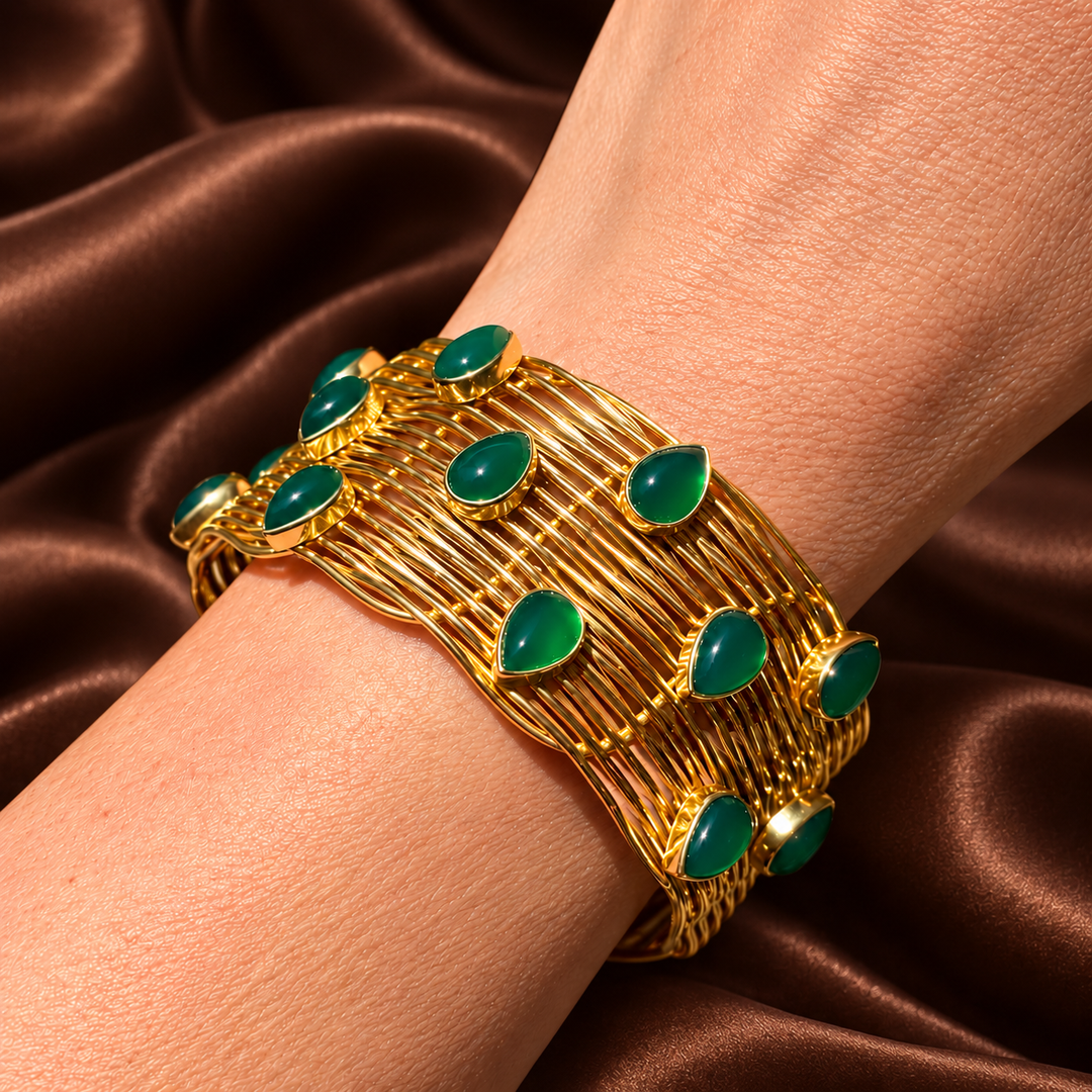 The Shield Of Nyx Green Onyx Cuff